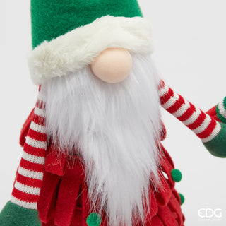 EDG Enzo De Gasperi Set 2 Decorazioni Gnomi Alberelli H60 cm