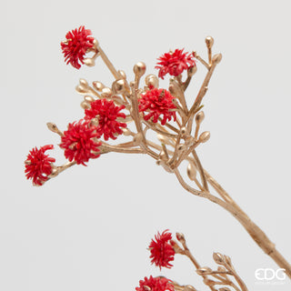 EDG Enzo de Gasperi Künstlicher roter Gypsophilia-Zweig, H 68 cm