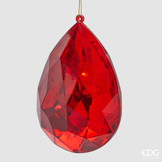 EDG Enzo De Gasperi Decoro Natalizio Diamante Goccia H23 Rosso