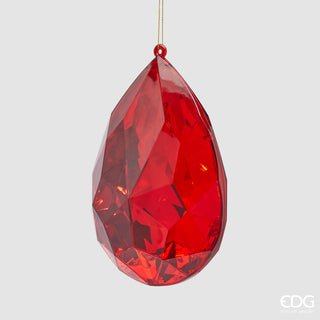 EDG Enzo De Gasperi Decoro Natalizio Diamante Goccia H19 Rosso
