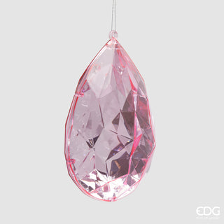 EDG Enzo De Gasperi Decoro Natalizio Diamante Goccia H19 Rosa