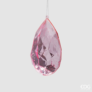 EDG Enzo De Gasperi Decoro Natalizio Diamante Goccia H15 Rosa