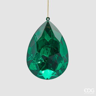 EDG Enzo De Gasperi Weihnachtsdekoration Diamanttropfen H15 Smaragd