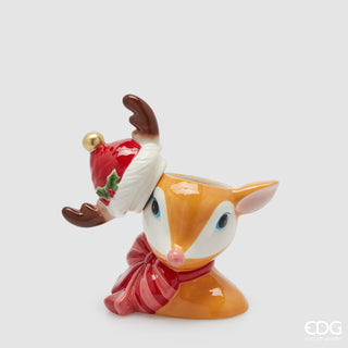 EDG Enzo De Gasperi Contenitore Natalizio Renna H26,5