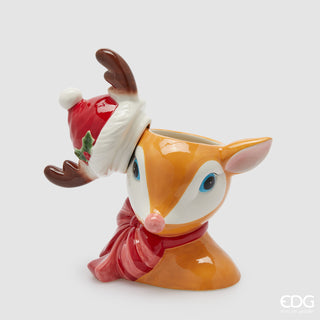 EDG Enzo De Gasperi Contenitore Natalizio Renna H28