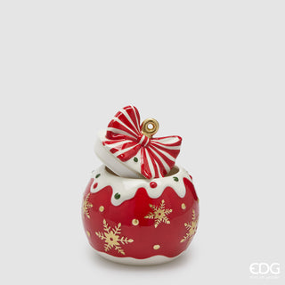 EDG Enzo De Gasperi Weihnachtskugelbehälter XMAS Rot H17,5 D16 cm