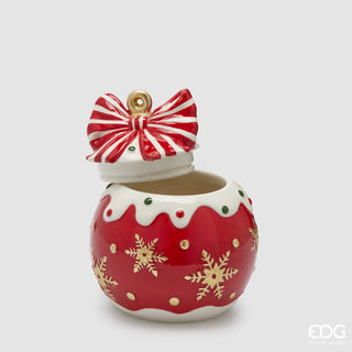 EDG Enzo De Gasperi Weihnachtskugelbehälter XMAS Rot H21 D18,5 cm