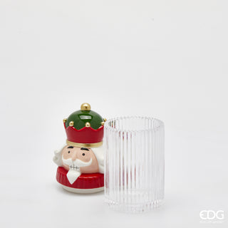 EDG Enzo De Gasperi Weihnachtsglasbehälter Spielzeugsoldat H 25 cm