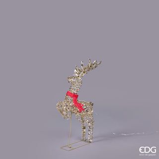 EDG Enzo De Gasperi Rentier mit Schleife Dekoration 400 Microled H72 cm