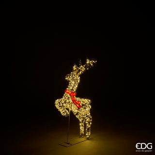 EDG Enzo De Gasperi Decoro Renna con Fiocco 400 Microled H72 cm