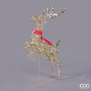 EDG Enzo De Gasperi Decoro Renna con Fiocco 960 Microled H119 cm