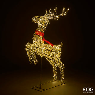 EDG Enzo De Gasperi Rentier mit Schleife Dekoration 960 Microled H119 cm