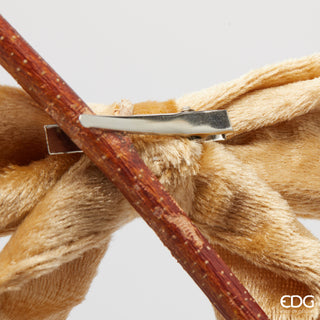 EDG Enzo De Gasperi Fiocco in Velluto con Clip Oro H30 cm