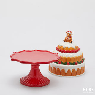 EDG Enzo De Gasperi Christmas Cake Stand with Dome H31 D23 cm