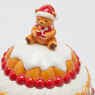 EDG Enzo De Gasperi Christmas Cake Stand with Dome H31 D23 cm