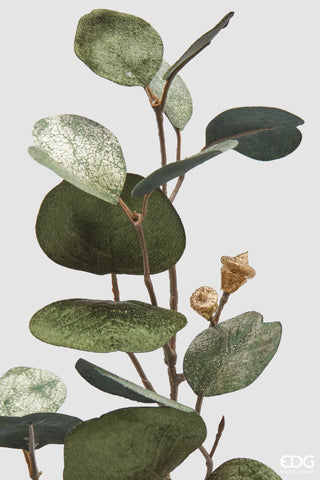 EDG Enzo De Gasperi Ramo di Eucalipto Velluto Verde H90 cm