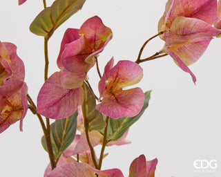 EDG Enzo De Gasperi Ramo Artificiale di Bouganvillea con Foglie H77 cm Rosa Chiaro
