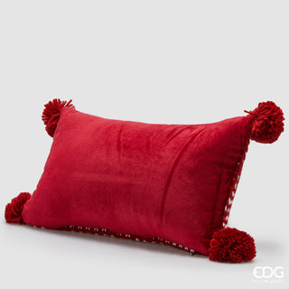 EDG Enzo De Gasperi Cuscino Natalizio Tricot Rosso 50x30 cm