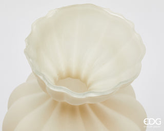 EDG Enzo De Gasperi Vaso Flow Sinuoso H30,5 cm Avorio
