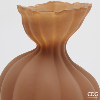 EDG Enzo De Gasperi Vaso Flow Sinuoso H30,5 cm Marrone