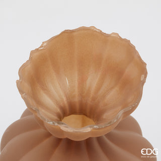 EDG Enzo De Gasperi Vaso Flow Sinuoso H30,5 cm Marrone