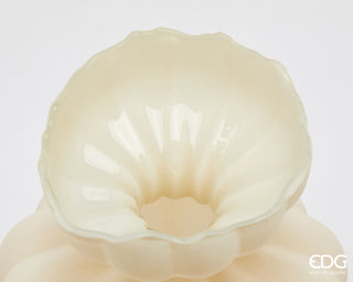 EDG Enzo De Gasperi Flow Sinuoso Vase H32 cm Elfenbein