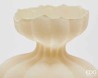 EDG Enzo De Gasperi Flow Sinuoso Vase H32 cm Elfenbein