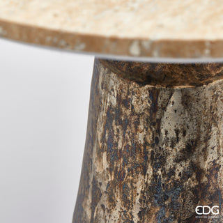 EDG Enzo De Gasperi Runder Travertintisch D50 cm