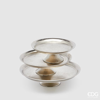 EDG Enzo De Gasperi Set 3 Alzatine Metal H9 cm