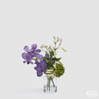 EDG Enzo De Gasperi Orchidea Vanda Composizione con Foglie H36 cm
