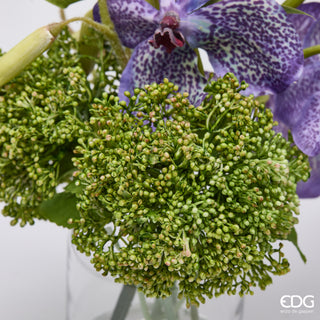 EDG Enzo De Gasperi Orchidea Vanda Composizione con Foglie H36 cm
