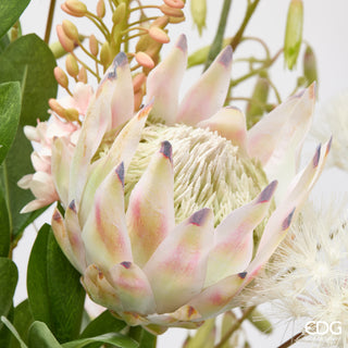 EDG Enzo De Gasperi Protea Composizione con Foglie H110 cm