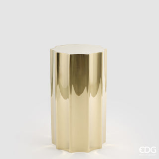 EDG Enzo De Gasperi Vaso Scanalato Tondo H70 cm in Acciaio