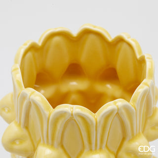 EDG Enzo de Gasperi Vaso Conigli Easter H25 cm Giallo
