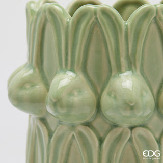 EDG Enzo de Gasperi Vaso Conigli Easter H25 cm Verde