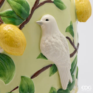 EDG Enzo de Gasperi Vaso Limoni Bombato H36 D30 cm Verde