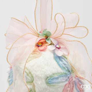 EDG Enzo De Gasperi Set 2 Decorazioni Uovo Fiocco da Appendere H20 cm