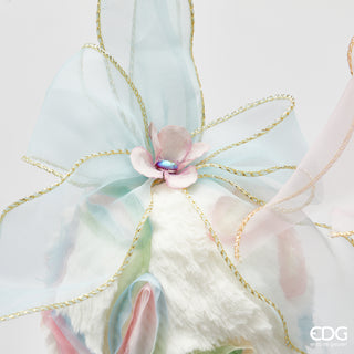 EDG Enzo De Gasperi Set 2 Decorazioni Uovo Fiocco da Appendere H16 cm