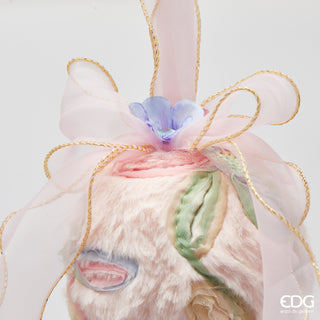 EDG Enzo De Gasperi Set 2 Decorazioni Uovo Fiocco da Appendere H16 cm