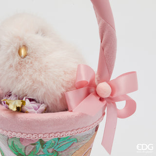 EDG Enzo De Gasperi Decoro Cesto Pulcini H23 cm