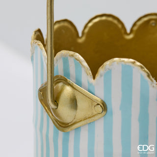 EDG Enzo De Gasperi Set 3 Vasi Righe Mix Cilindro con Manico