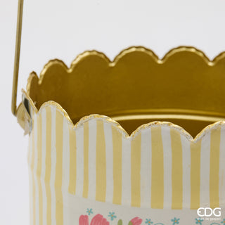 EDG Enzo De Gasperi Set 3 Vasi Righe Mix Cilindro con Manico