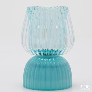 EDG Enzo De Gasperi Lampada da Tavolo Biforma Righe Light Blue