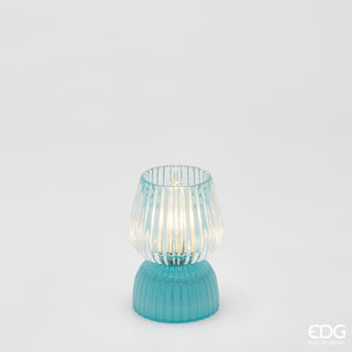 EDG Enzo De Gasperi Lampada da Tavolo Biforma Righe Light Blue