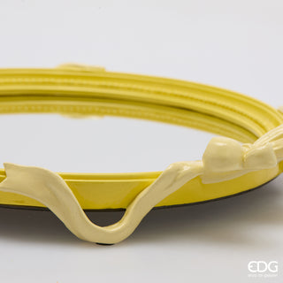 EDG Enzo De Gasperi Vassoio Decorativo Fiocchi Ovale 37 cm Giallo