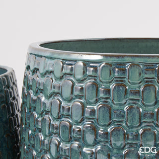 EDG Enzo De Gasperi Offerta Set 5 Vasi Cachepot Bombati Verde Smeraldo