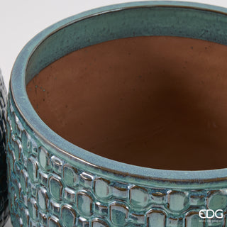 EDG Enzo De Gasperi Offerta Set 5 Vasi Cachepot Bombati Verde Smeraldo