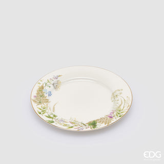 EDG Enzo De Gasperi Servizio Tavola 24 pz Fiori Mix in Porcellana con Bordo oro 24K