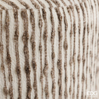 EDG Enzo De Gasperi Pouf Righe Mix Cilindro H45 cm Sabbia