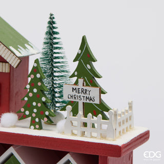 EDG Enzo De Gasperi Decoro Casetta Avvento H38,5 cm in Legno